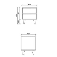 LCXL - Comodino per camera da letto, multifunzionale, 450 x 400 x 500 mm