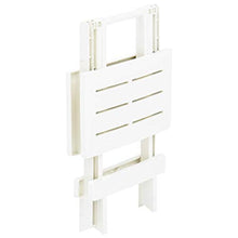 SKM Tavolo da Giardino Pieghevole Bianco 45x43x50 cm in Plastica
