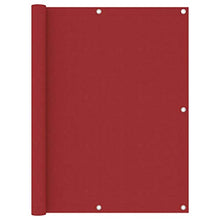 vidaXL Paravento Balcone Rosso 120x600 cm in Tessuto Oxford