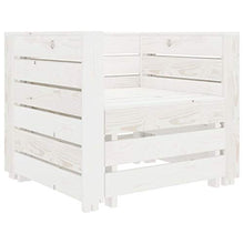 FAMIROSA Set Salotto da Giardino su Pallet 2 pz in Legno Bianco