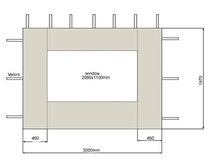 Quick-Star 2 pareti Laterali con Finestra in PVC per Gazebo 3 x 4 m Parete Laterale Antracite