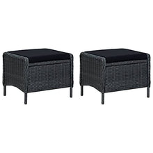 vidaXL Set Divani da Giardino 3 pz con Cuscini Polyrattan Grigio Scuro