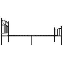 BIGTO - Struttura per letto in metallo e acciaio, per camera da letto, stile nero, 90 x 200 cm