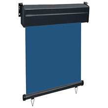 vidaXL - Tenda da sole laterale per balcone, 60 × 250 cm, colore: Blu