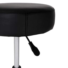 dibea Sgabello con ruote officio o studio Sgabello regolabile 360° Nero