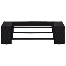 vidaXL Set Divani da Giardino 6 pz in Polyrattan Nero