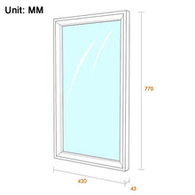 Specchio quadrato in legno massello Specchio per il trucco Specchio da appendere a parete Specchio da toeletta per camera da letto Specchio da bagno Specchio da toeletta per ingresso -770 × 430 mm