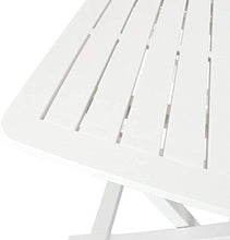 Set sedie e Tavolo da Giardino Pieghevole in plastica - Camping Set (Bianco)