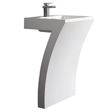 Mobile Bagno con Lavabo Integrato in Resina a Forma di Numero 7