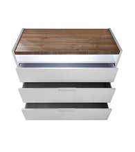 Stilprojectstore Comò 3 Cassetti - Full - Bianco Opaco/Noce Dark