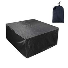 FEIDAjdzf - Telo protettivo per mobili da giardino in poliestere 210D, impermeabile, copertura per mobili da giardino, quadrati, tavoli e sedie, colore: nero