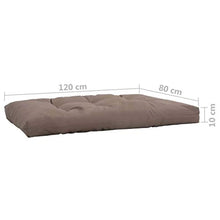 Festnight Cuscino per Seduta da Giardino Grigio Talpa 120x80x10cm Tessuto