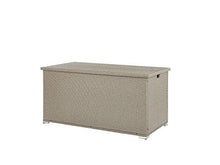 Beliani Scatola per Cuscini Taupe Rattan Sintetico Coperchio 155 x 75 cm 770 L Modena