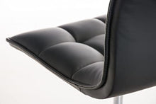 CLP Sgabello Lavoro Peking in Similpelle I Sgabello Ufficio Imbottito I Sgabello Studio, Colore:Nero