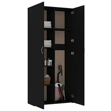 FAMIROSA Armadietto Nero 80x35,5x180 cm in Truciolato