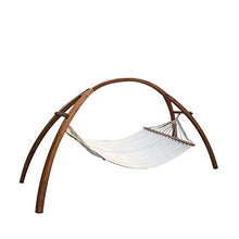 Supporto per amaca in legno ad arco per esterni, include amaca in cotone, capacità 204,1 kg, 2 adulti, 14 piedi