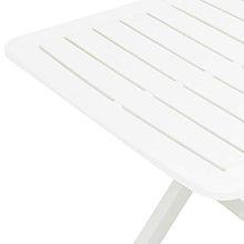 OUSEE Tavolo da Giardino Bianco 79x72x70 cm Plastica