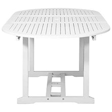 vidaXL Set Pranzo per Esterni 7 pz Legno Bianco con Tavolo Estensibile e Sedie