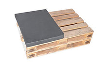 TexDeko - Mezzo cuscino per pallet, 1/2, per pallet, pallet e altro, 60 x 80 cm, per interni ed esterni (altezza imbottitura: 10 cm, grigio)