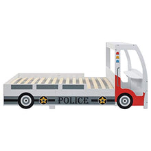 FAMIROSA Letto Bimbo Auto della Polizia con Materasso Memory 90x200 cm-8783