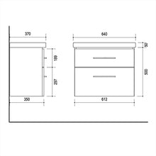 Planetmöbel - Mobiletto sottolavabo, 64 cm, con specchio, set di mobili da bagno per ospiti, per WC, antracite