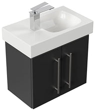 Mobile bagno con lavabo Geberit Icon XS 53cm a sinistra nero satinato