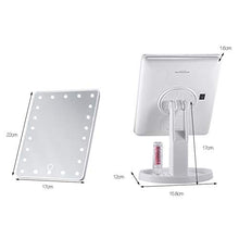 Kaper Go Bianco Vanity Specchio di Trucco, Hot 360 Gradi Trucco dello Specchio Regolabile Rotazione dello Schermo 16/22 LED Illuminati a LED Portatile Luminoso Cosmetic Specchi