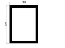 Talos Specchio da bagno con illuminazione, argento, 80 x 60 cm