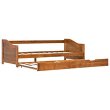 SKM Divano Letto a Scomparsa Marrone Miele Legno di Pino 90x200 cm
