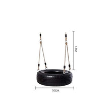 Altalena Tire Swing Children Hanging Seat, Safe E Fun To Bear Bambini All'aperto - Nero