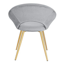 WOLTU BH230hgr-4 Sedie da Sala da Pranzo Poltrone in Velluto per Soggiorno con Schienale Braccioli 4 Pezzi, Grigio Chiaro