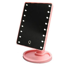 Faus Koco. Rosa Vanity Specchio di Trucco, Hot 360 Gradi di Rotazione dello Specchio di Trucco Regolabile Schermo 16/22 LED Illuminati a LED Portatile Luminoso Cosmetic Specchi