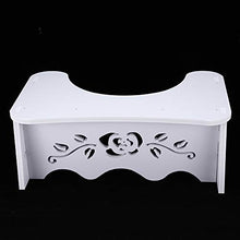 HYM Sgabello da Bagno da 7 Pollici Accovacciata Bagno Sgabello da Bagno Squat Sgabello Bianco