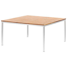 SKM Tavolo da Pranzo Giardino 150x150x75cm Acacia e Acciaio Inox