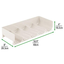 mDesign Set da 2 scaffali per bottiglie di vino impilabili – Portabottiglie in plastica per 10 bottiglie – Organizer in plastica per ogni tipo di bottiglia – beige