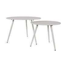 Gartentraum Tavolino Rotondo da Esterno in Acciaio Bianco - Moderna White / 35x45cm (HxDm)