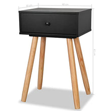vidaXL Comodini Set 2 pz in Massello di Pino 40x30x61 cm Neri