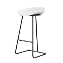 YS Sedia Sgabello da Bar Sedile Bar, Iron Art High Nordic Home Dining Leisure Pp Seat Moderno Semplice,Bianca,70 cm