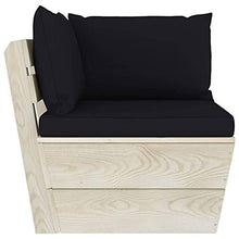 vidaXL Divano Angolare da Giardino su Pallet e Cuscini Legno di Abete - Arredi Casa