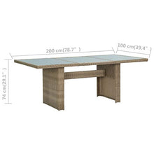 SKM Set da Pranzo da Giardino 9 pz in Polyrattan Marrone (133.7kg)