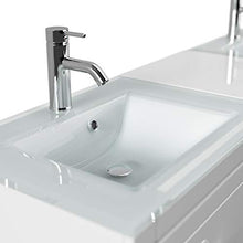 Mobile bagno a terra Vitro Classic con lavabos in vetro bianco lucido