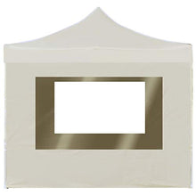 Tidyard Gazebo Professionale Pieghevole (con Pareti),Tende Esterno in Alluminio 3x3m Crema/Bianco 1# 2# 3#