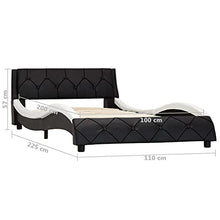 SKM Giroletto Bianco e Nero in Similpelle 100x200 cm (26.3kg) Nero