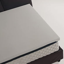 GEEMMA s.r.l. Topper singolo materasso, sovra materasso MOLTO RIGIDO, correttore ortopedico materasso CAUCCIU FOAM H6 cm, tessuto anallergico sfoderabile, 4 lati in ARGENTO - ORTOPEDIC 80x200