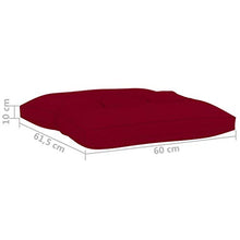 vidaXL Cuscino per Pouf su Pallet Rosso Vino in Tessuto