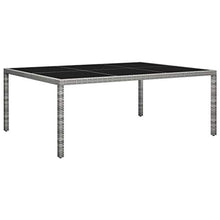 E E-NICES Tavolo da Pranzo da Giardino Grigio 200x150x74 cm in Polyrattan