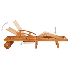 FAMIROSA Set Lettini Prendisole 2 pz con Tavolino in Massello di Acacia-7996