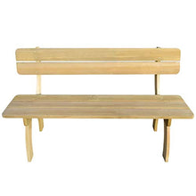 OUSEE Panca da Giardino 150 cm in Legno di Pino Impregnato