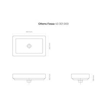 Oltens Fossa 40301000 - Lavabo da appoggio, 55 x 34 cm, colore: Bianco