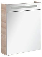 Fackelmann B. Clever LED Specchio armadietto (60 cm) Marrone Alaska in Legno di Frassino, 82966